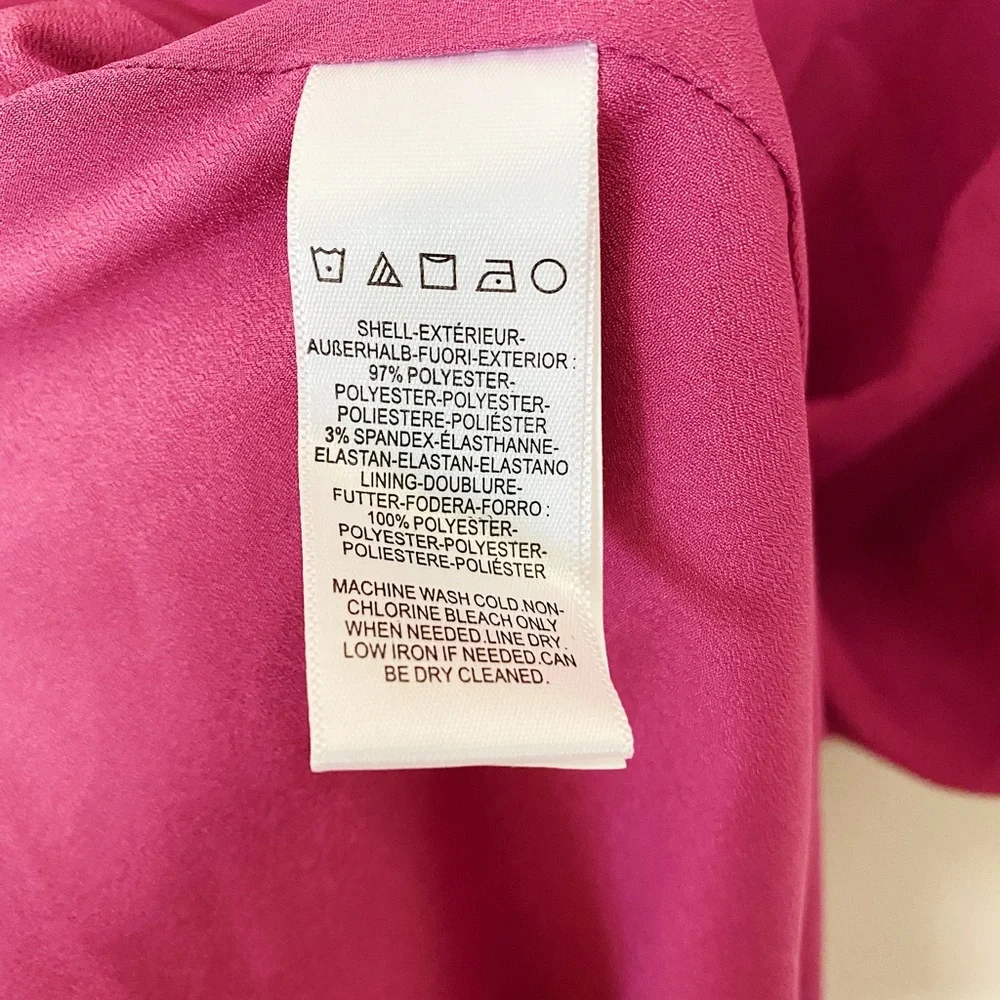 Dress the Population Pink Hibiscus Monroe Side Slit Formal Gown Size Medium - Picture 6 of 6